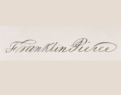 Firma de Franklin Pierce de American School